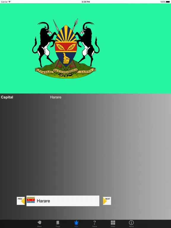 Captures d'écran de Zimbabwe Province Maps, Flags and Capitals iPad 