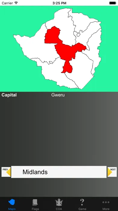 Captures d'écran de Zimbabwe Province Maps, Flags and Capitals