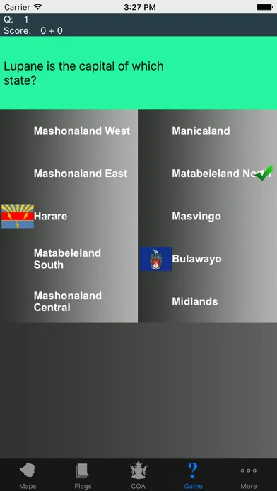 Captures d'écran de Zimbabwe Province Maps, Flags and Capitals