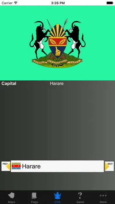 Captures d'écran de Zimbabwe Province Maps, Flags and Capitals