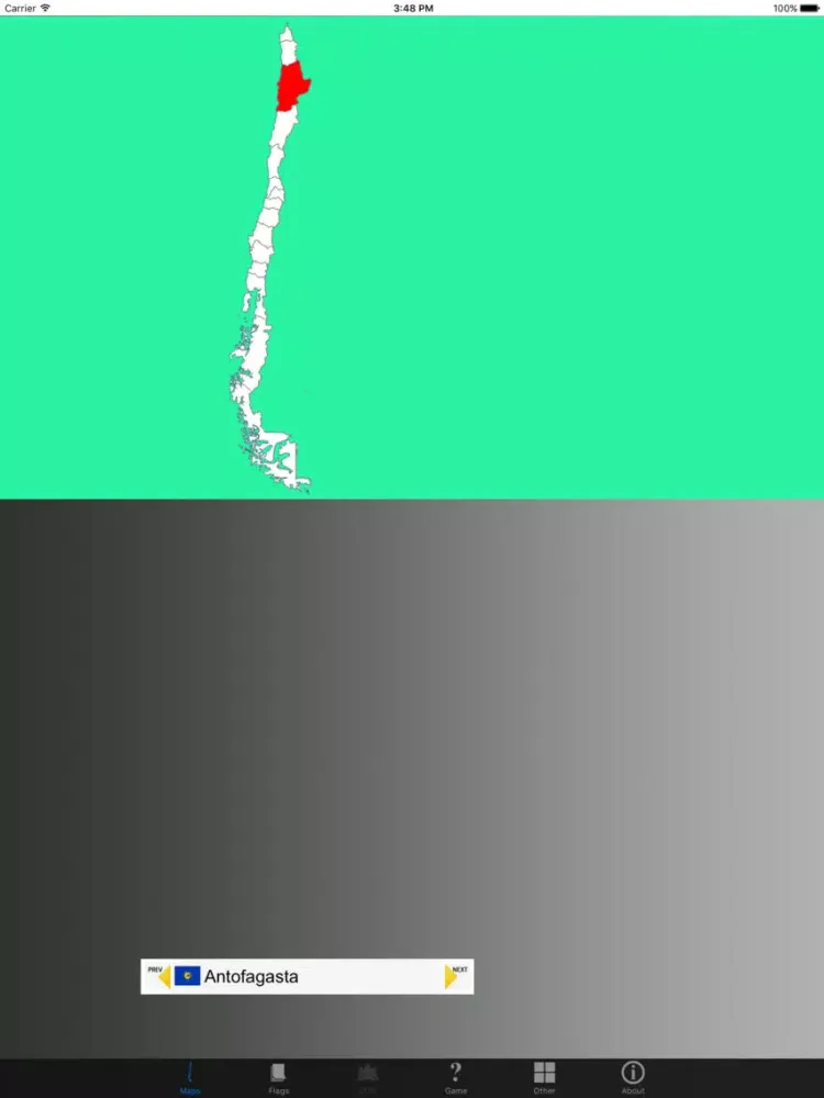 Capturas de tela do Chile Region Maps, Flags & Capitals iPad 