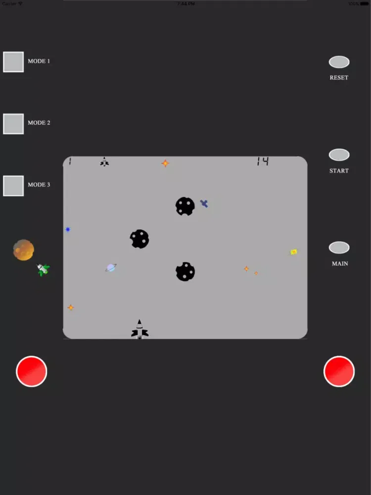 Ảnh chụp màn hình của Space Rock Dodger Retro iPad 