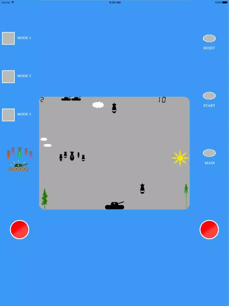 Tank and Bombs Retro iPad  スクリーンショット