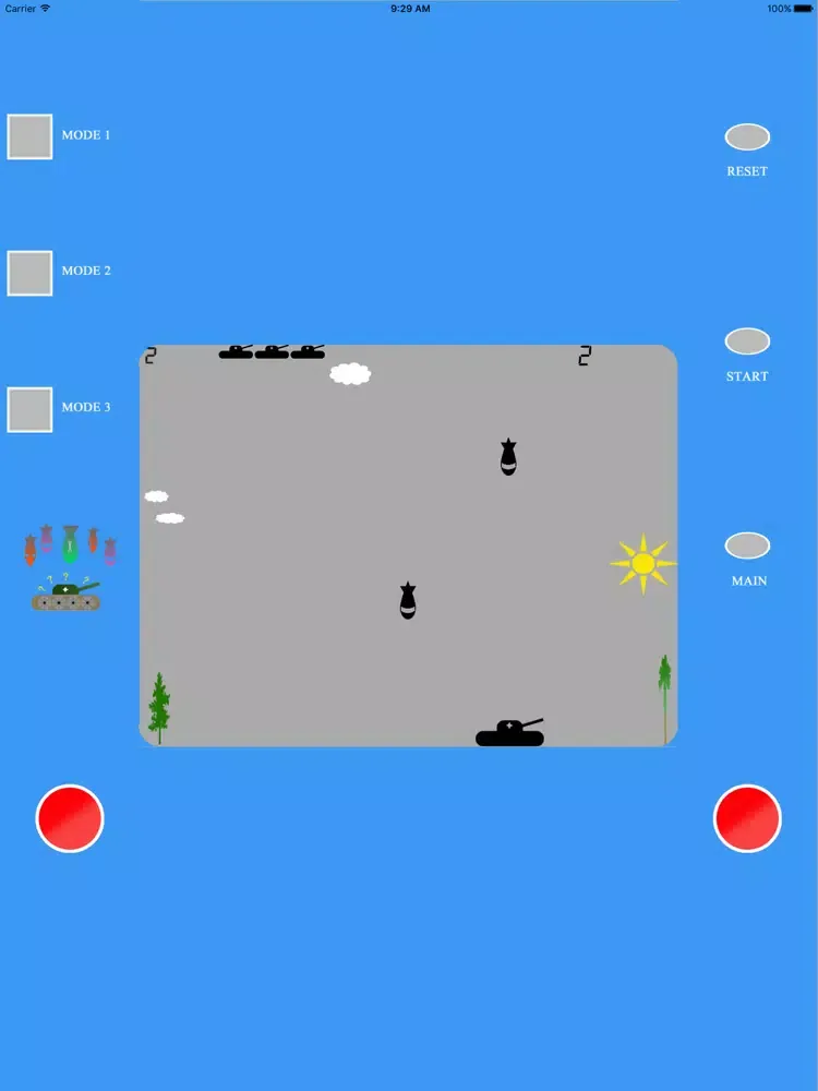 Tank and Bombs Retro iPad  スクリーンショット