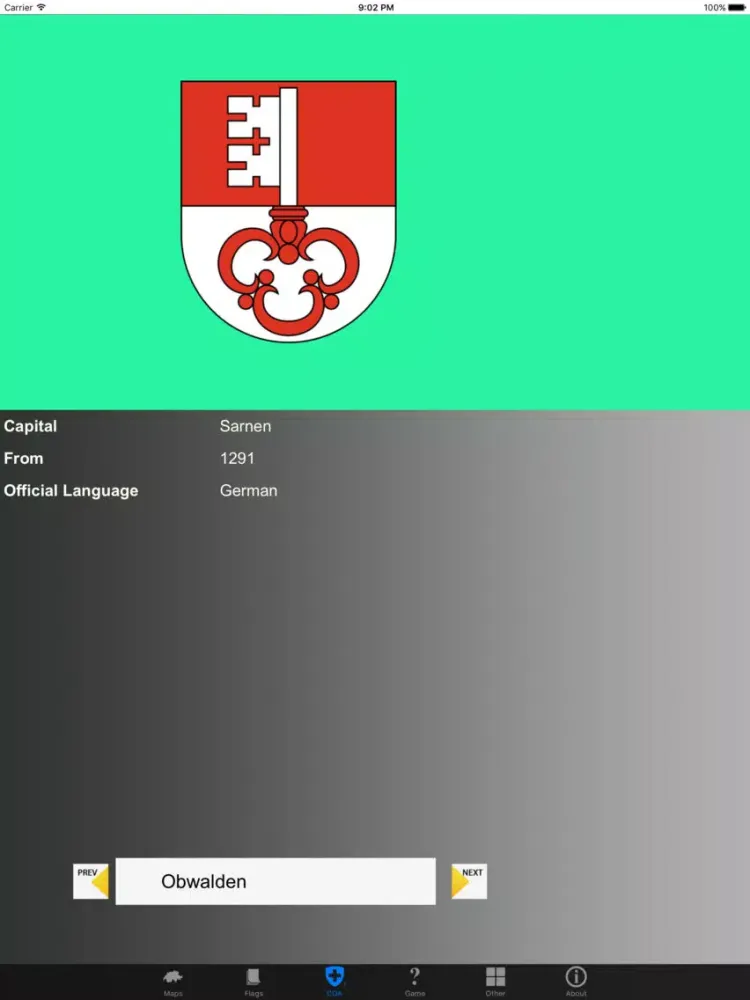 Switzerland Canton Maps and Coat of Arms iPad 應用截圖