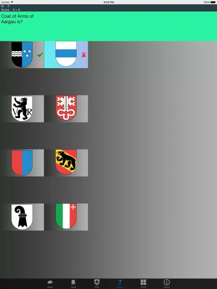 Switzerland Canton Maps and Coat of Arms iPad 應用截圖