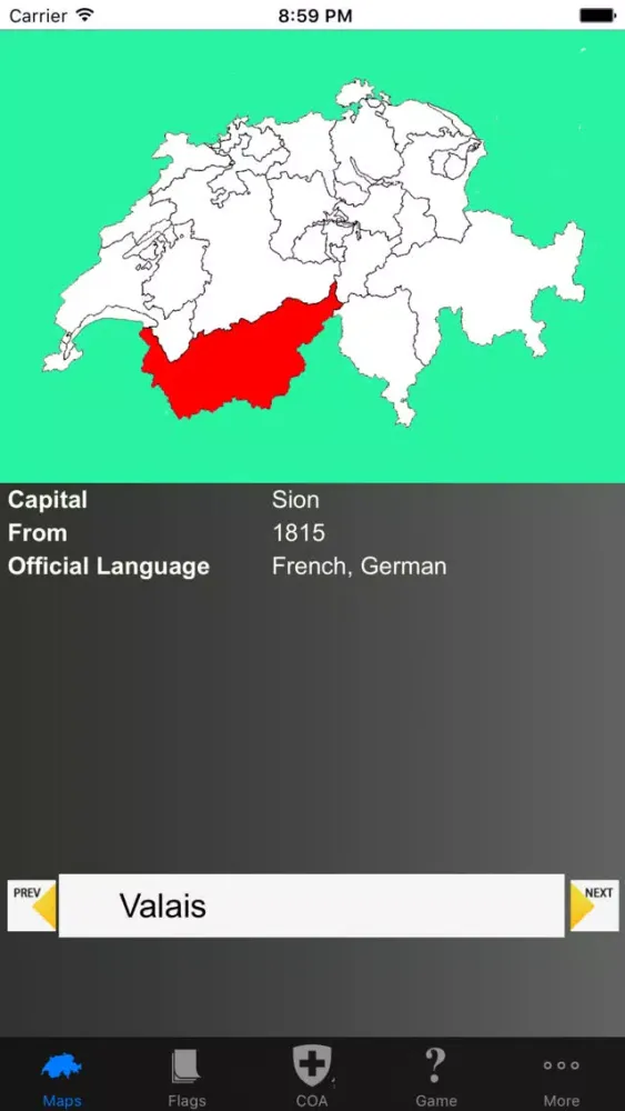 Switzerland Canton Maps and Coat of Arms應用截圖