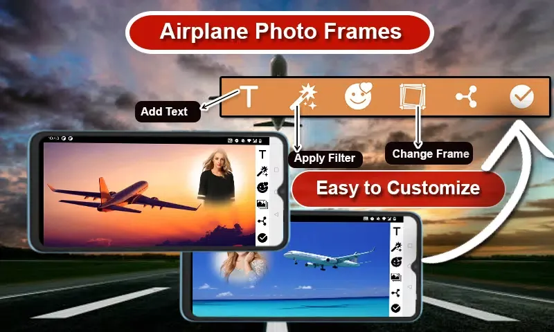 Captures d'écran de Airplane Photo Frames