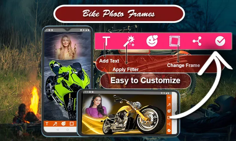 Motor Bike Photo Frames スクリーンショット