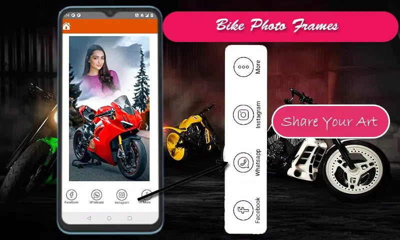 Motor Bike Photo Frames スクリーンショット