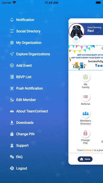 Ảnh chụp màn hình của TeamConnect App