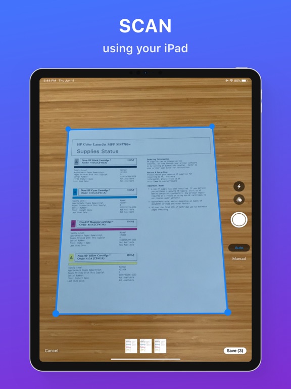 Zen Scanner App: Sign PDF, Doc iPad  Screenshots