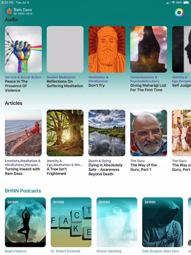 Ram Dass – Be Here Now iPad  스크린샷