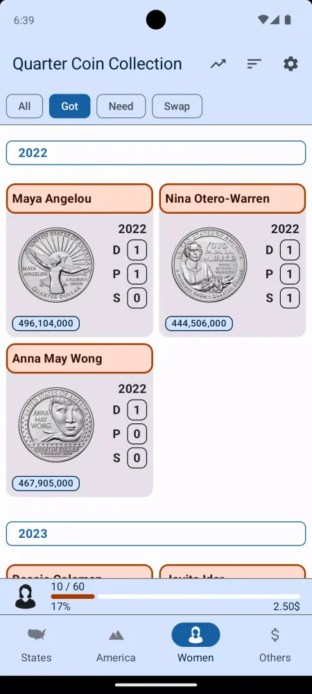 ภาพหน้าจอของ Quarter Coin Collection