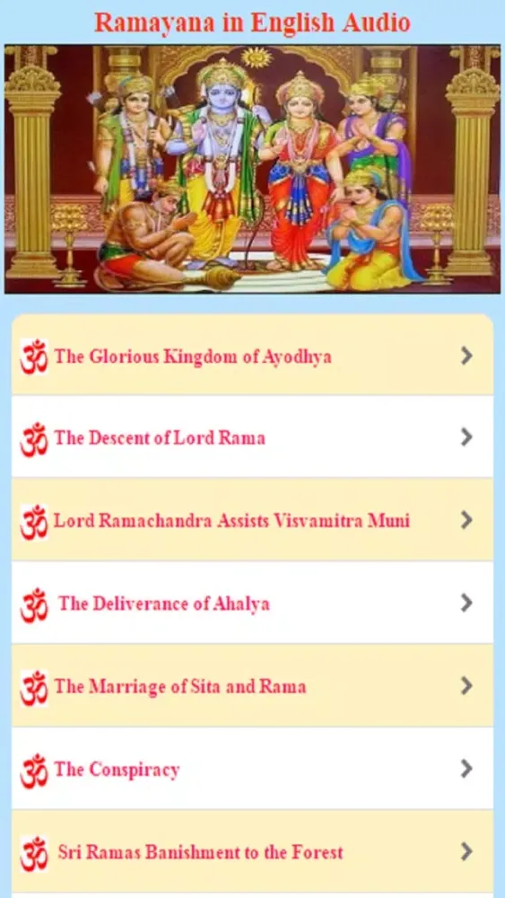 Ảnh chụp màn hình của Ramayana in English Audio