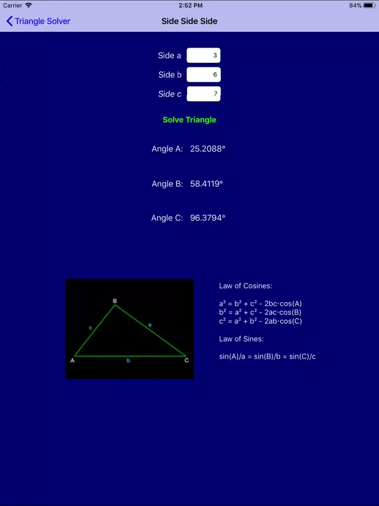 Capturas de pantalla de Trig Pro iPad 