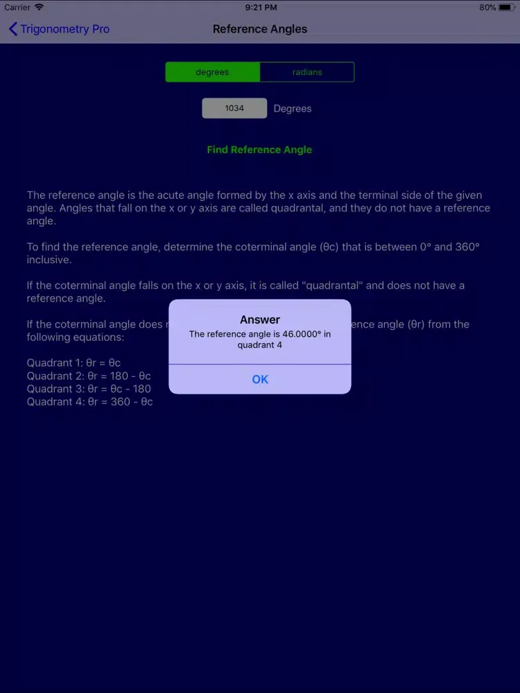 Capturas de pantalla de Trig Pro iPad 