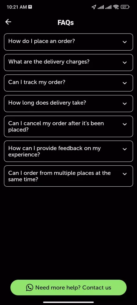 yalla delivery app Screenshots