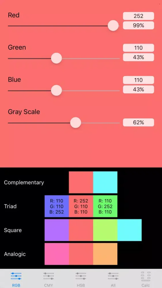 Tangkapan layar Color Builder
