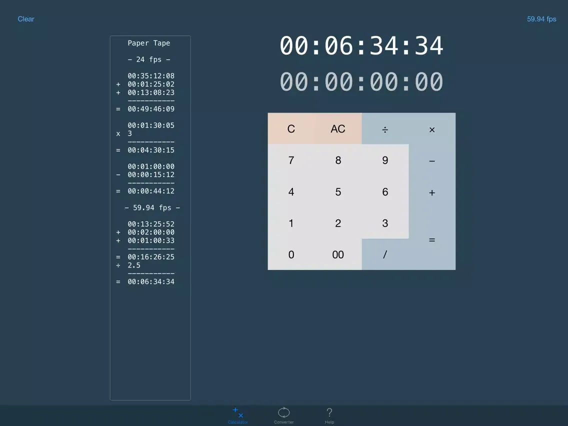 Capturas de pantalla de TimeCode Calculator+ iPad 