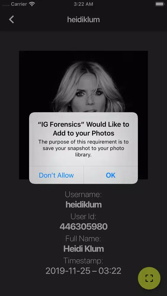 IG Forensics 스크린샷