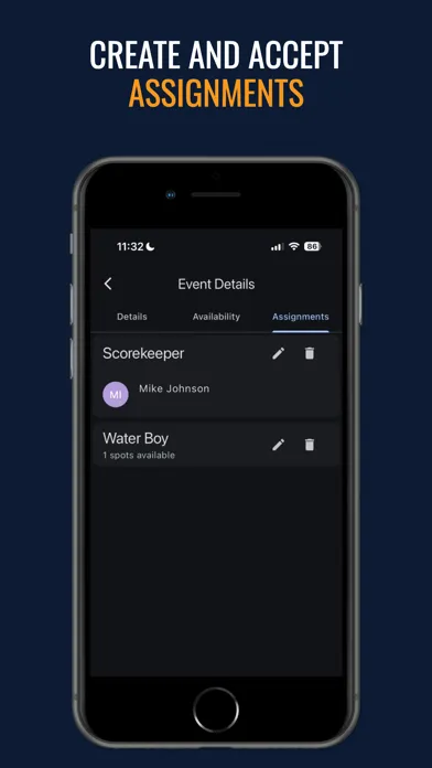 RAMP Team App Screenshots