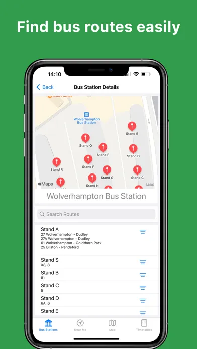Zrzuty ekranu WMBus East/West Midlands Buses
