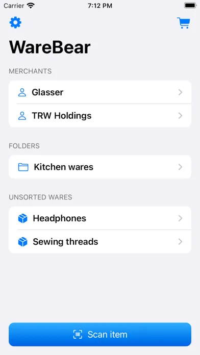 ภาพหน้าจอของ WareBear: Manage the warehouse
