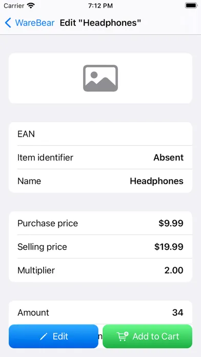 ภาพหน้าจอของ WareBear: Manage the warehouse