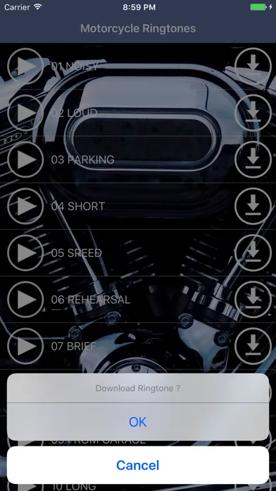 ภาพหน้าจอของ Motorcycle Ringtones – Best Original HD Sounds