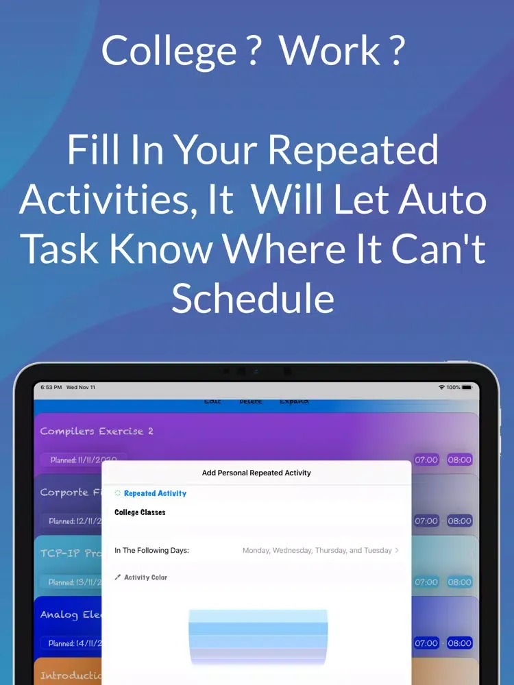 Screenshot di Auto Task: Automatic Scheduler iPad 
