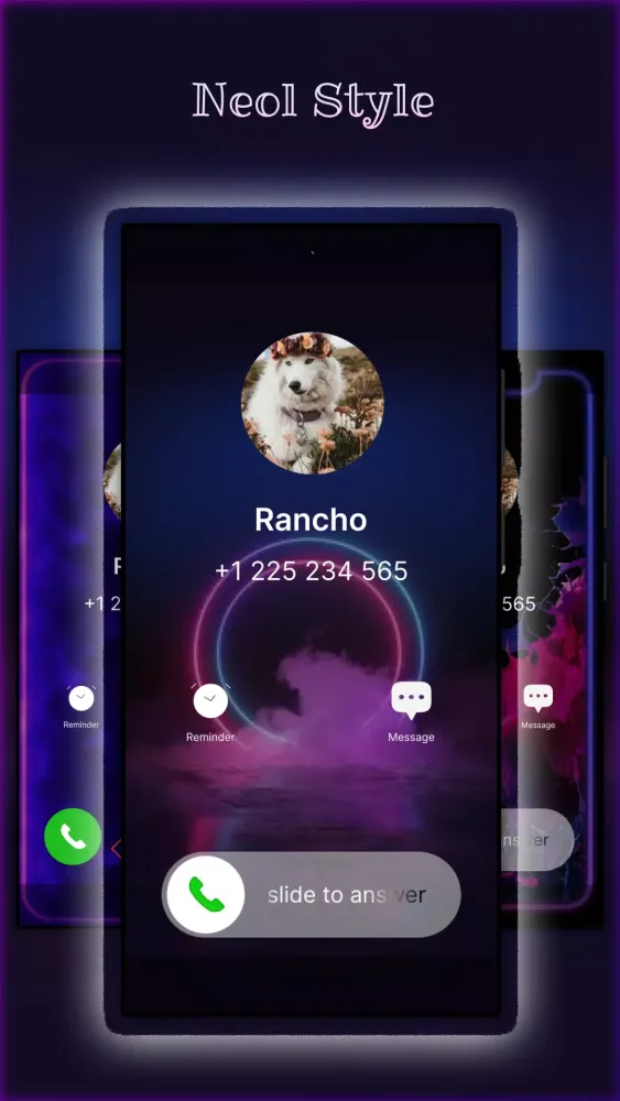Incoming Call Screen Theme Screenshots