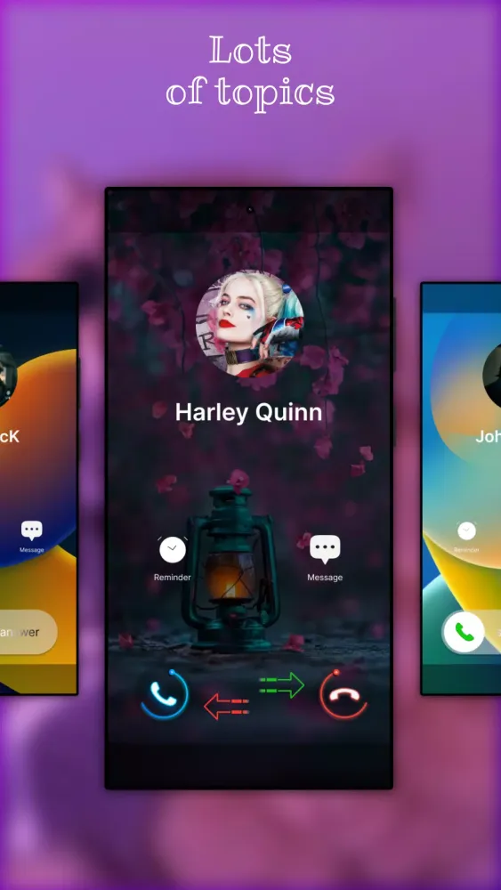 Incoming Call Screen Theme Screenshots