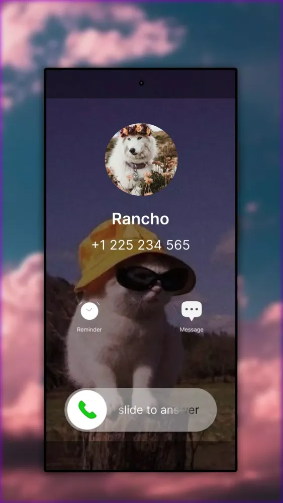 Incoming Call Screen Theme Screenshots