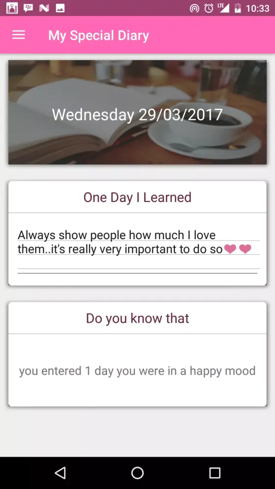 My Special Diary سکرین شاٹس