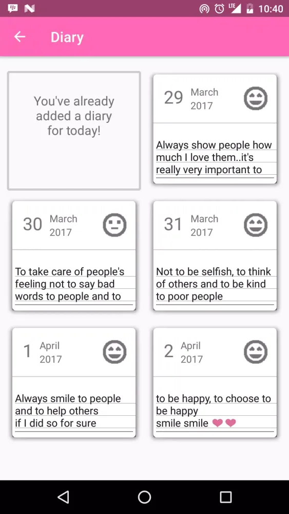 My Special Diary سکرین شاٹس
