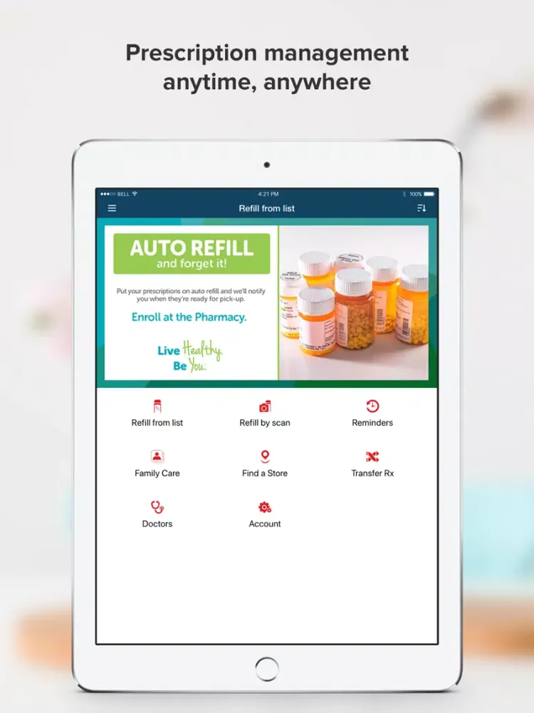 Capturas de tela do Randalls Pharmacy iPad 