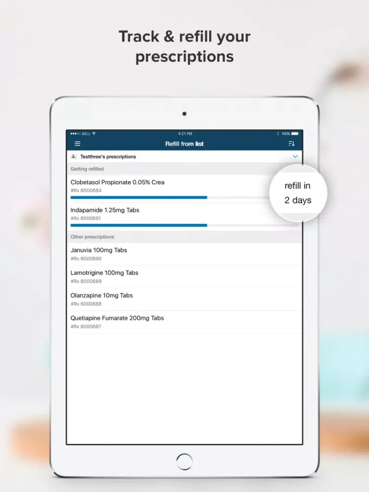 Capturas de tela do Randalls Pharmacy iPad 