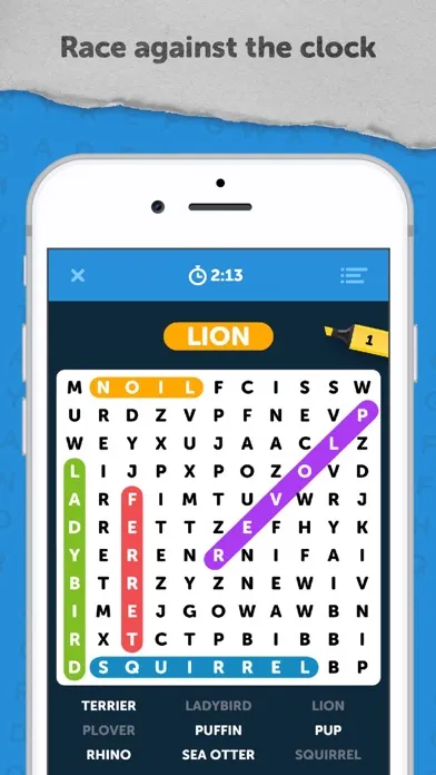 Infinite Word Search Puzzles سکرین شاٹس