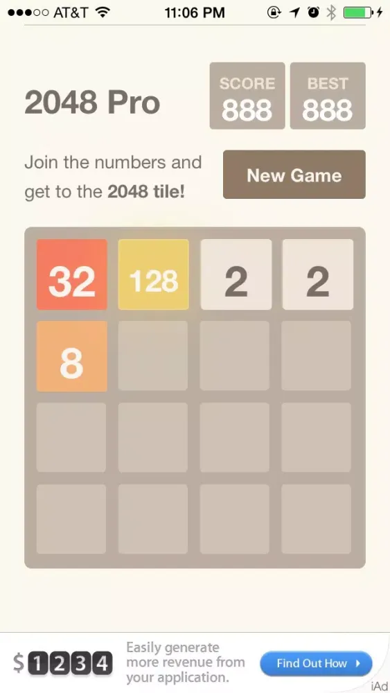 2048 Pro Version Screenshots