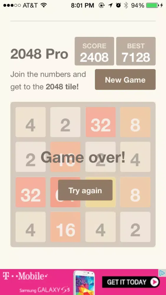 2048 Pro Version Screenshots