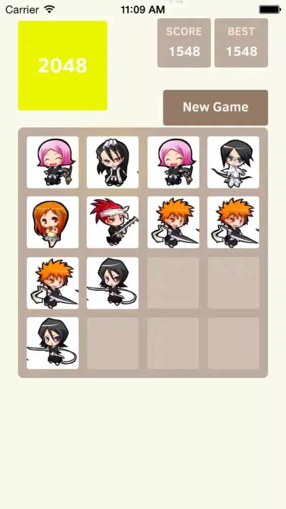 ภาพหน้าจอของ 2048 Bleach Edition