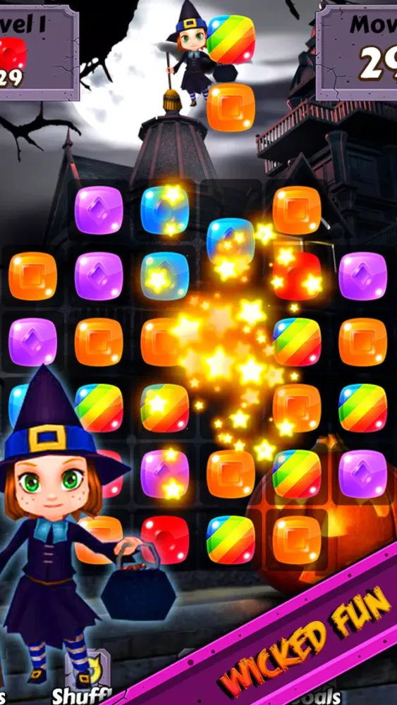 Halloween Candy World Adventure - Pop the gummy drop & match yummy treats to collect skull gems Screenshots