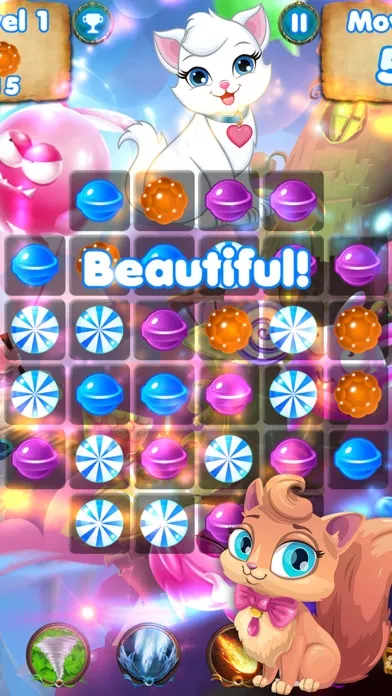 Kitty Crush - puzzle games with cats and candy Screenshots