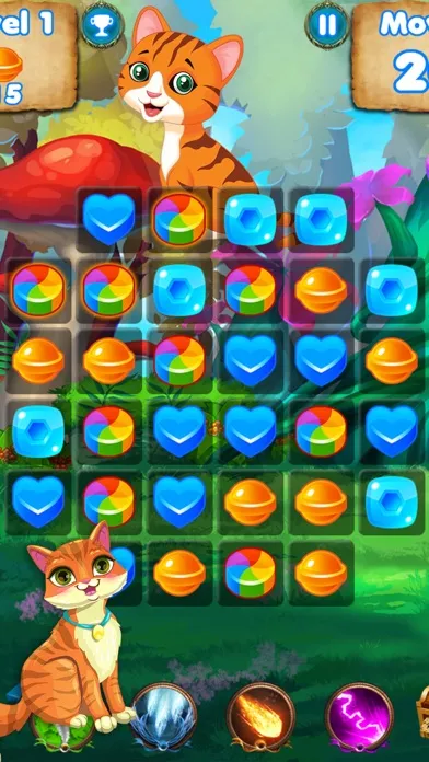 Kitty Crush - puzzle games with cats and candy Screenshots