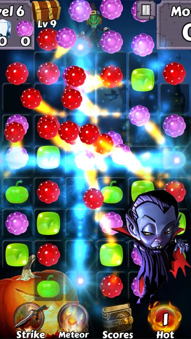 Trick or Treat Heroes - Match yummy candy and swipe halloween sweets to collect magic gems Ekran Görüntüleri