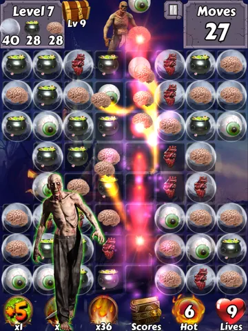 Capturas de pantalla de Zombie Mania Halloween World - Free puzzle games for trick or treat iPad 