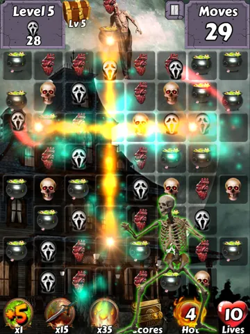 Capturas de pantalla de Zombie Mania Halloween World - Free puzzle games for trick or treat iPad 