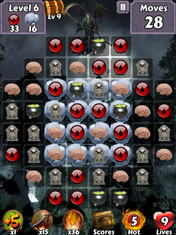 Capturas de pantalla de Zombie Mania Halloween World - Free puzzle games for trick or treat iPad 