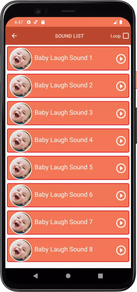 Captures d'écran de Baby Laugh Sounds